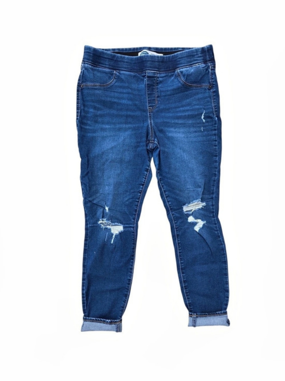 Old Navy Rockstar Jeggings Distressed Blue Jeans Waist 16